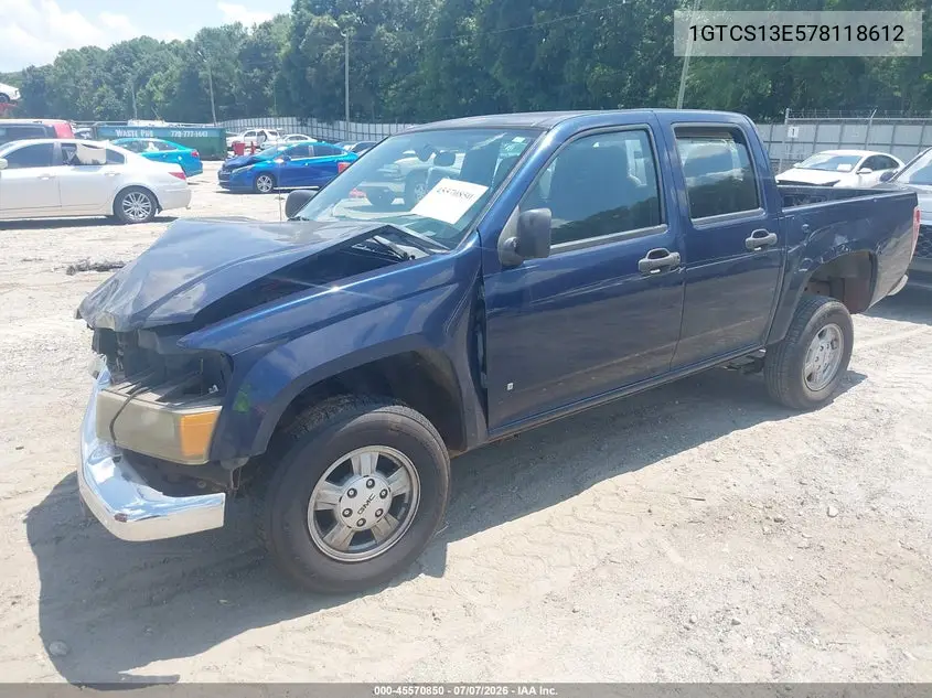 2007 GMC Canyon Sle1 VIN: 1GTCS13E578118612 Lot: 45570850