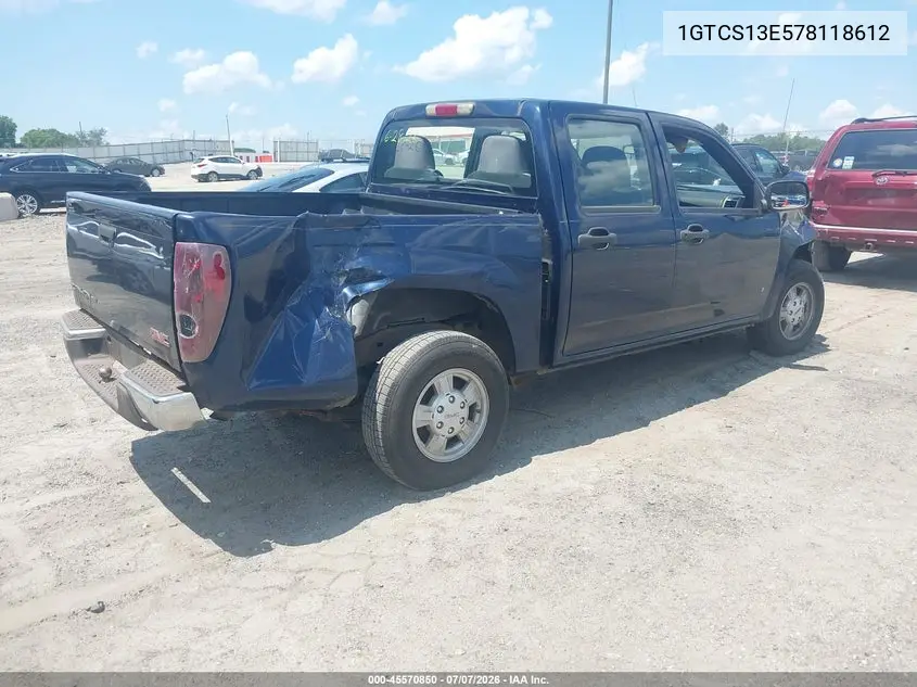 2007 GMC Canyon Sle1 VIN: 1GTCS13E578118612 Lot: 45570850