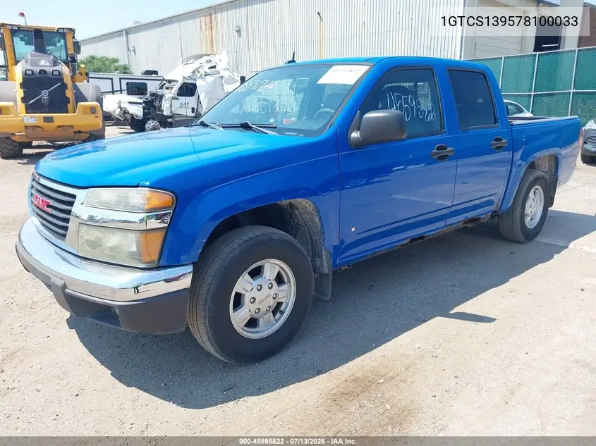 2007 GMC Canyon Sle1 VIN: 1GTCS139578100033 Lot: 45595822