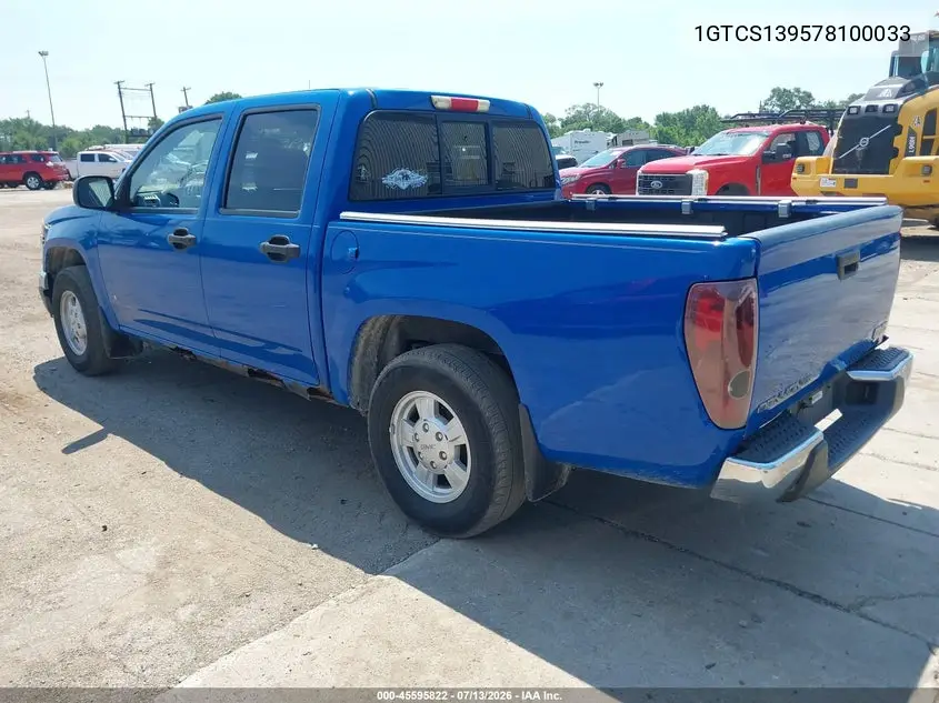 2007 GMC Canyon Sle1 VIN: 1GTCS139578100033 Lot: 45595822