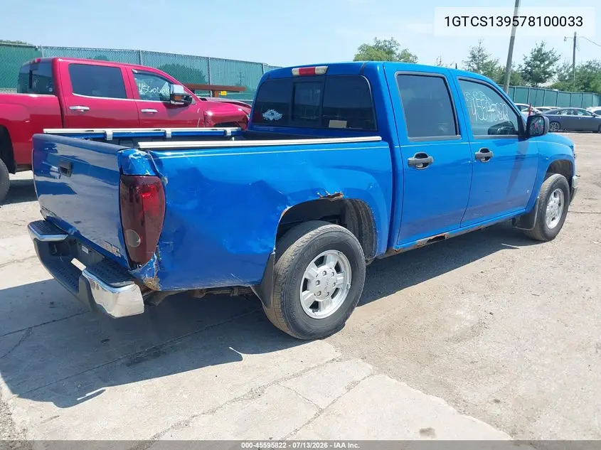 2007 GMC Canyon Sle1 VIN: 1GTCS139578100033 Lot: 45595822
