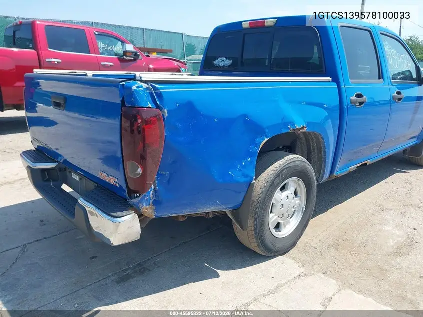 2007 GMC Canyon Sle1 VIN: 1GTCS139578100033 Lot: 45595822