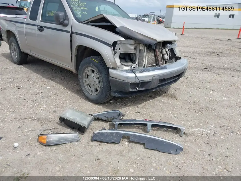 2008 GMC Canyon VIN: 1GTCS19E488114589 Lot: 12630304