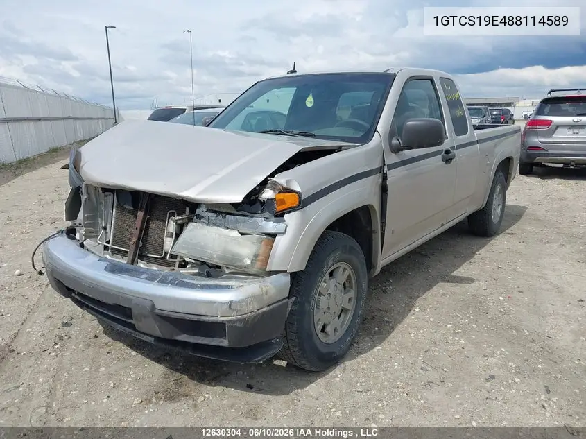 2008 GMC Canyon VIN: 1GTCS19E488114589 Lot: 12630304