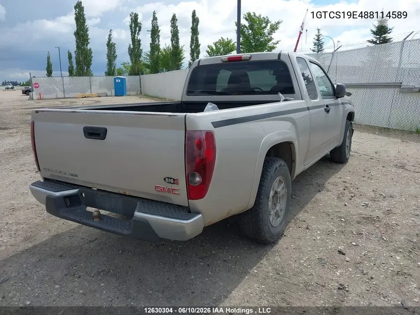2008 GMC Canyon VIN: 1GTCS19E488114589 Lot: 12630304