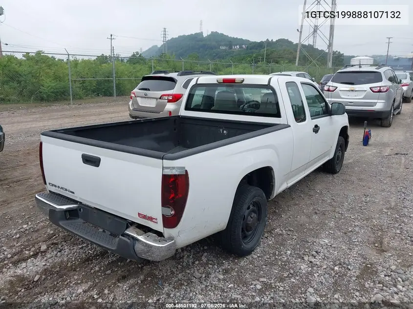 2008 GMC Canyon Yc1 VIN: 1GTCS199888107132 Lot: 45501192