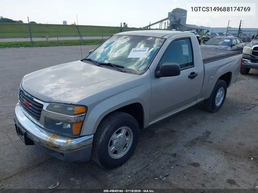 2008 GMC Canyon Sl VIN: 1GTCS149688174769 Lot: 45640160