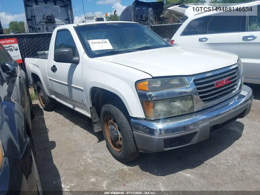 2008 GMC Canyon Yc1 VIN: 1GTCS149488146534 Lot: 45646440
