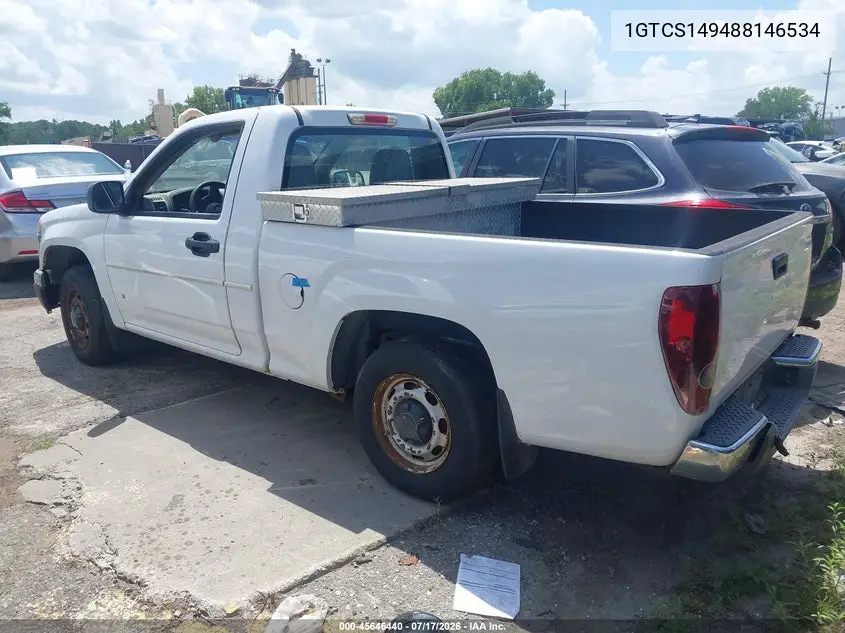 2008 GMC Canyon Yc1 VIN: 1GTCS149488146534 Lot: 45646440