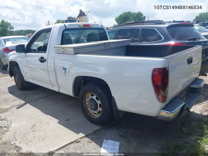 2008 GMC Canyon Yc1 VIN: 1GTCS149488146534 Lot: 45646440