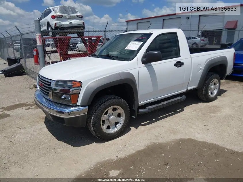 2010 GMC Canyon Work Truck VIN: 1GTCSBD91A8135633 Lot: 45542699