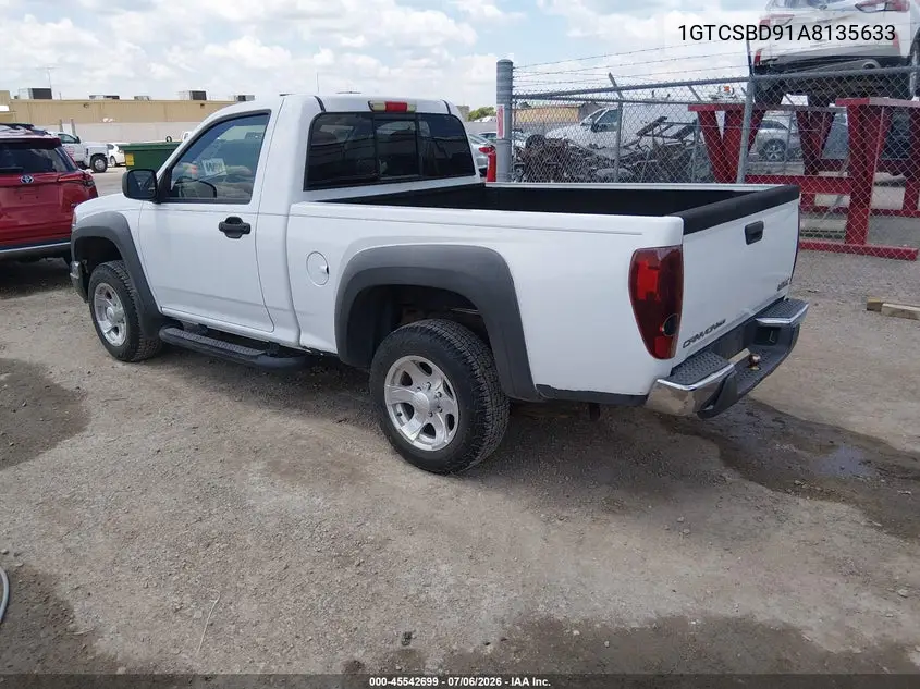 2010 GMC Canyon Work Truck VIN: 1GTCSBD91A8135633 Lot: 45542699