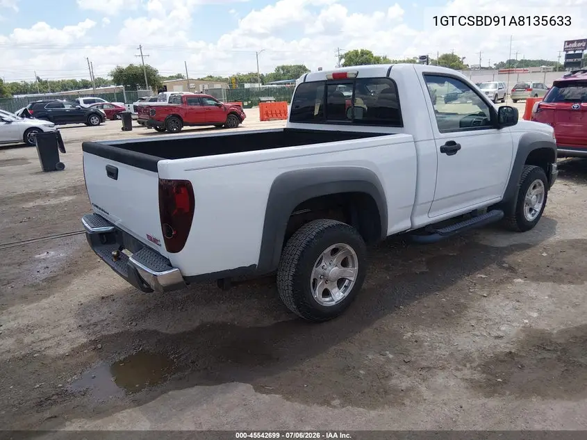 2010 GMC Canyon Work Truck VIN: 1GTCSBD91A8135633 Lot: 45542699