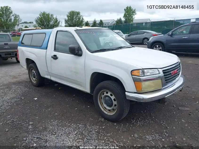 2010 GMC Canyon Work Truck VIN: 1GTCSBD92A8148455 Lot: 45575673