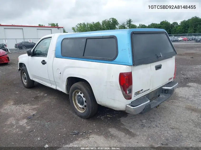 2010 GMC Canyon Work Truck VIN: 1GTCSBD92A8148455 Lot: 45575673