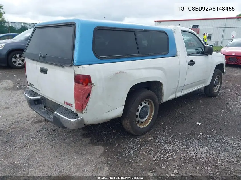 2010 GMC Canyon Work Truck VIN: 1GTCSBD92A8148455 Lot: 45575673