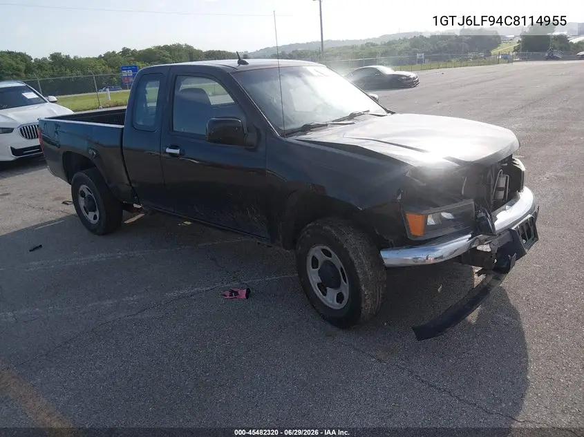 2012 GMC Canyon Work Truck VIN: 1GTJ6LF94C8114955 Lot: 45482320