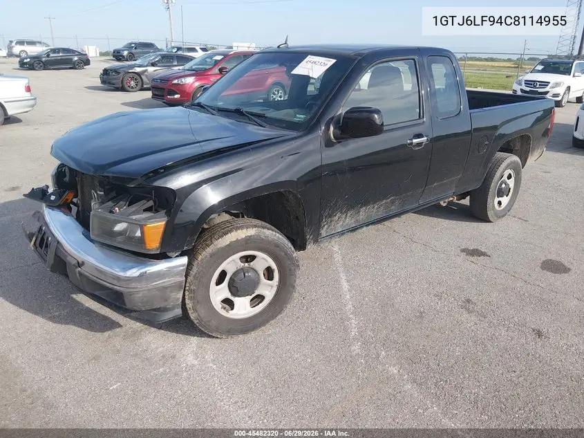 2012 GMC Canyon Work Truck VIN: 1GTJ6LF94C8114955 Lot: 45482320