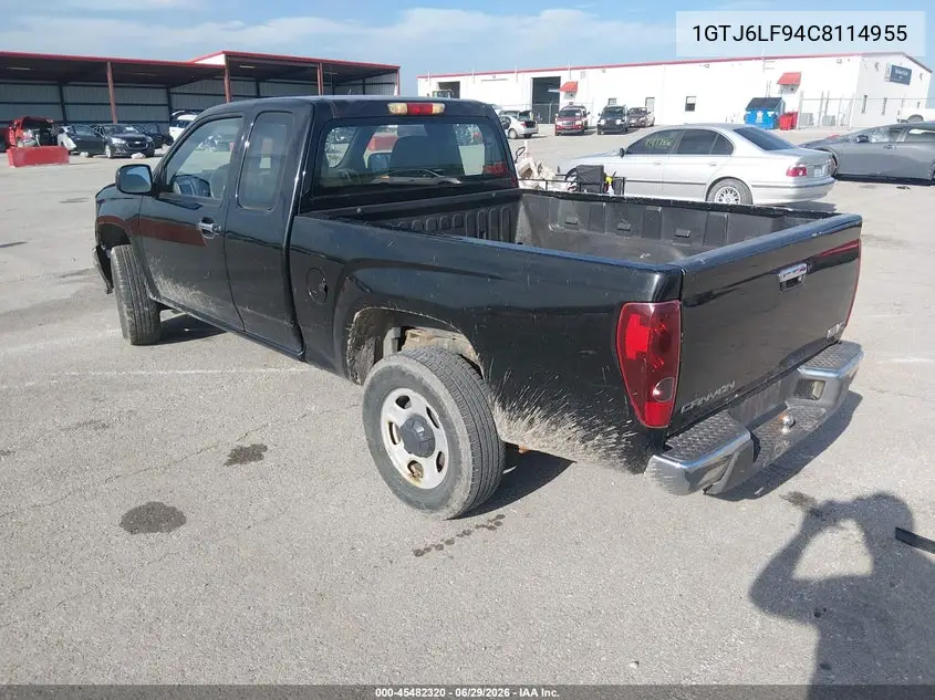 2012 GMC Canyon Work Truck VIN: 1GTJ6LF94C8114955 Lot: 45482320