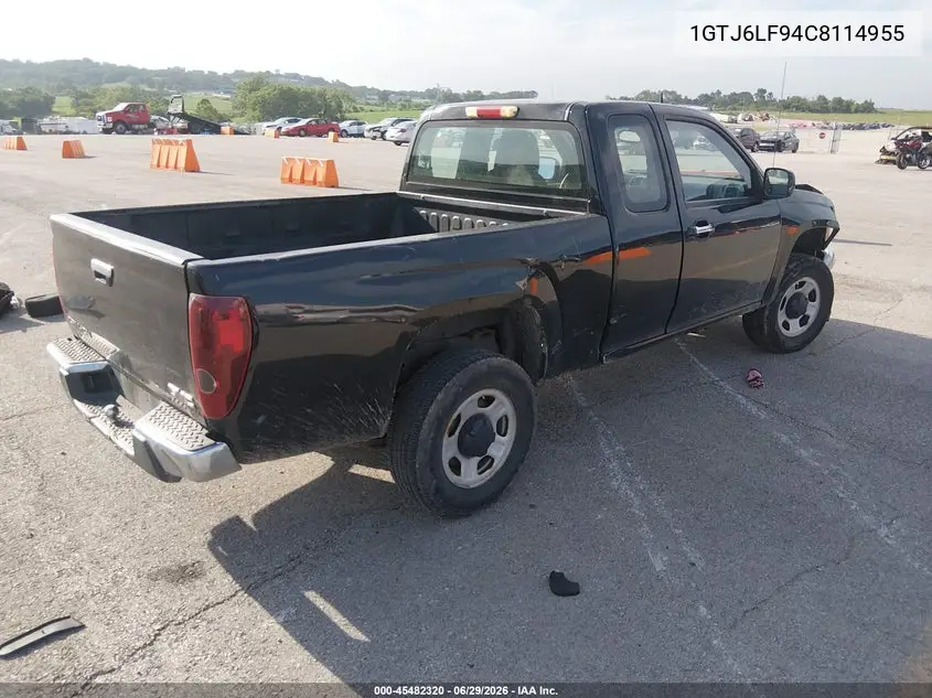 2012 GMC Canyon Work Truck VIN: 1GTJ6LF94C8114955 Lot: 45482320