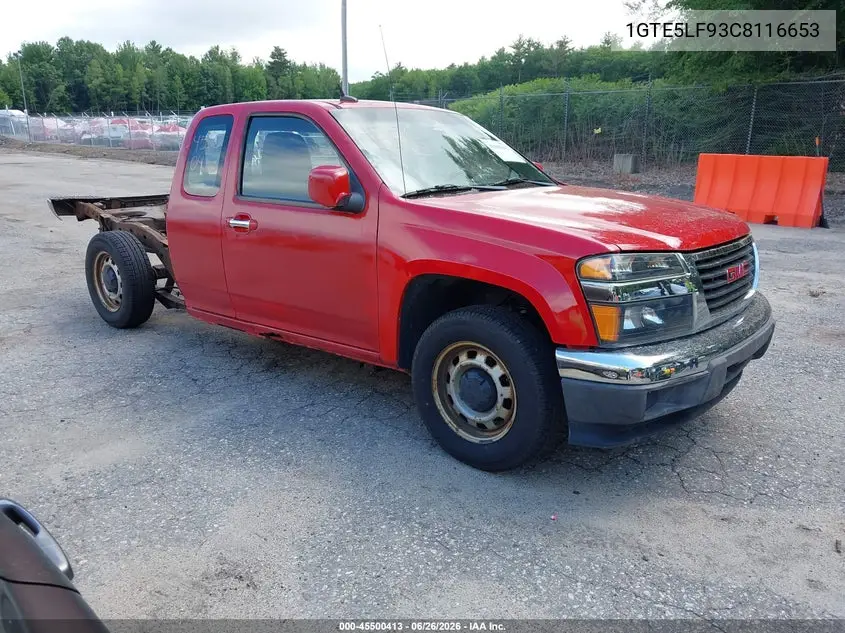 2012 GMC Canyon Work Truck VIN: 1GTE5LF93C8116653 Lot: 45500413