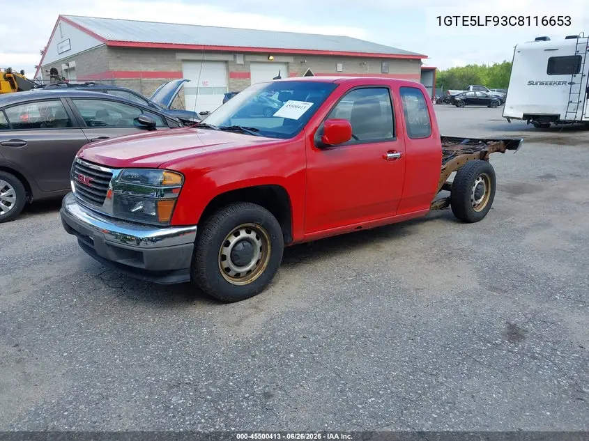 2012 GMC Canyon Work Truck VIN: 1GTE5LF93C8116653 Lot: 45500413