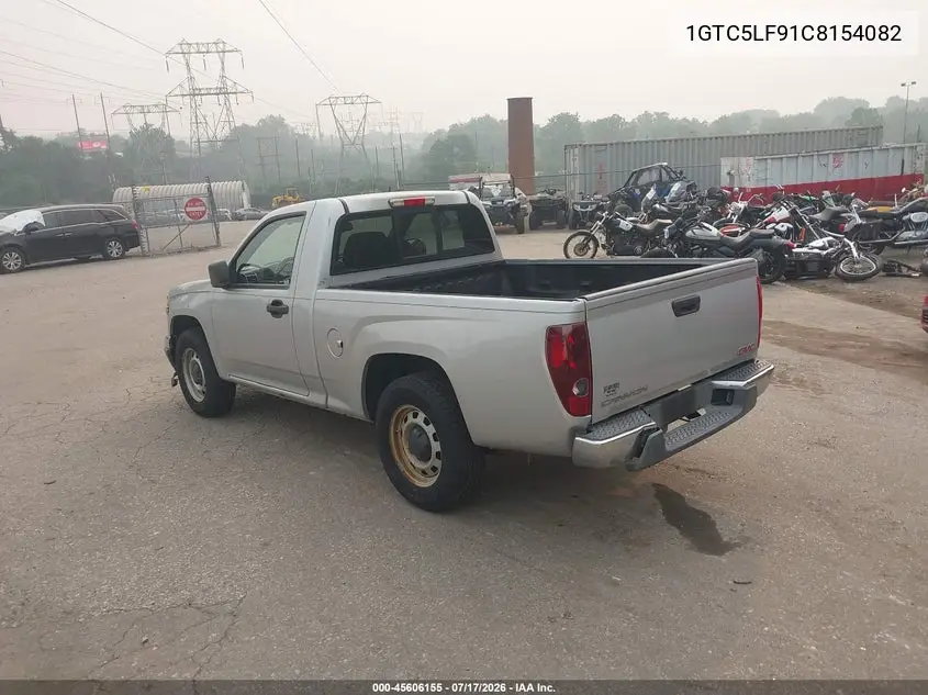 2012 GMC Canyon Work Truck VIN: 1GTC5LF91C8154082 Lot: 45606155
