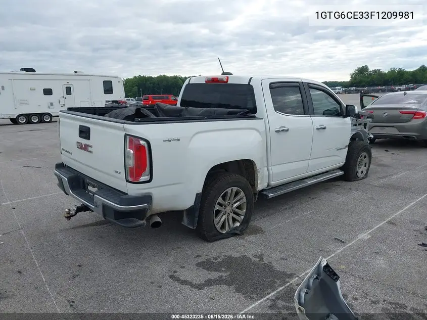 2015 GMC Canyon 4Wd Slt/Slt VIN: 1GTG6CE33F1209981 Lot: 45323235