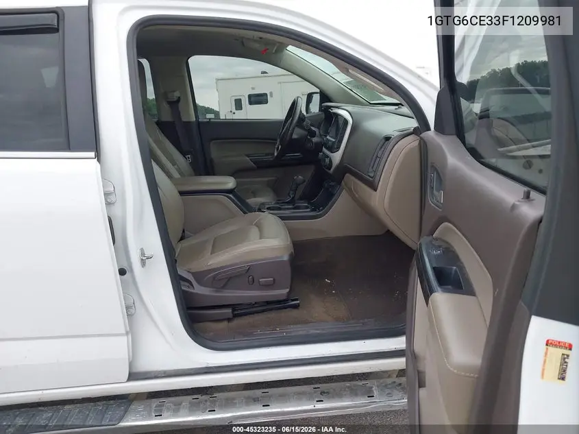 2015 GMC Canyon 4Wd Slt/Slt VIN: 1GTG6CE33F1209981 Lot: 45323235