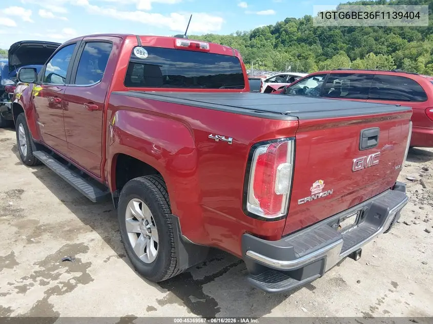 2015 GMC Canyon Sle VIN: 1GTG6BE36F1139404 Lot: 45369567