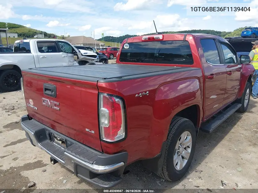 2015 GMC Canyon Sle VIN: 1GTG6BE36F1139404 Lot: 45369567
