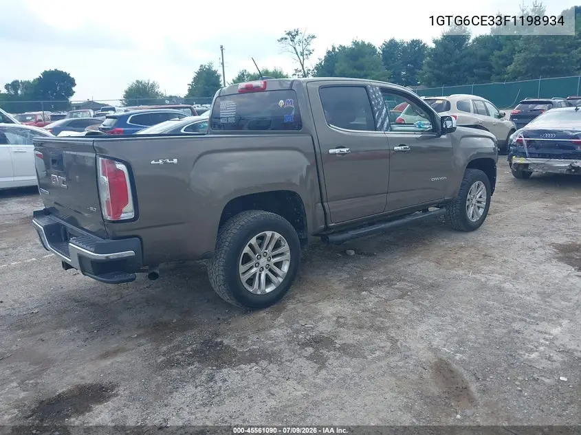 2015 GMC Canyon 4Wd Slt VIN: 1GTG6CE33F1198934 Lot: 45561090
