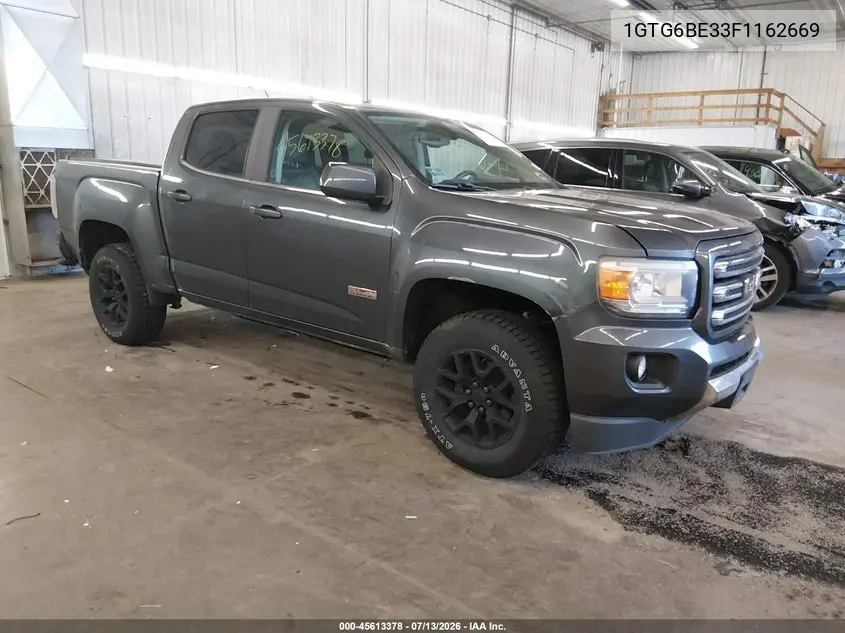 2015 GMC Canyon 4Wd Sle VIN: 1GTG6BE33F1162669 Lot: 45613378