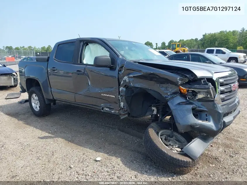 2016 GMC Canyon 2Wd VIN: 1GTG5BEA7G1297124 Lot: 45475827