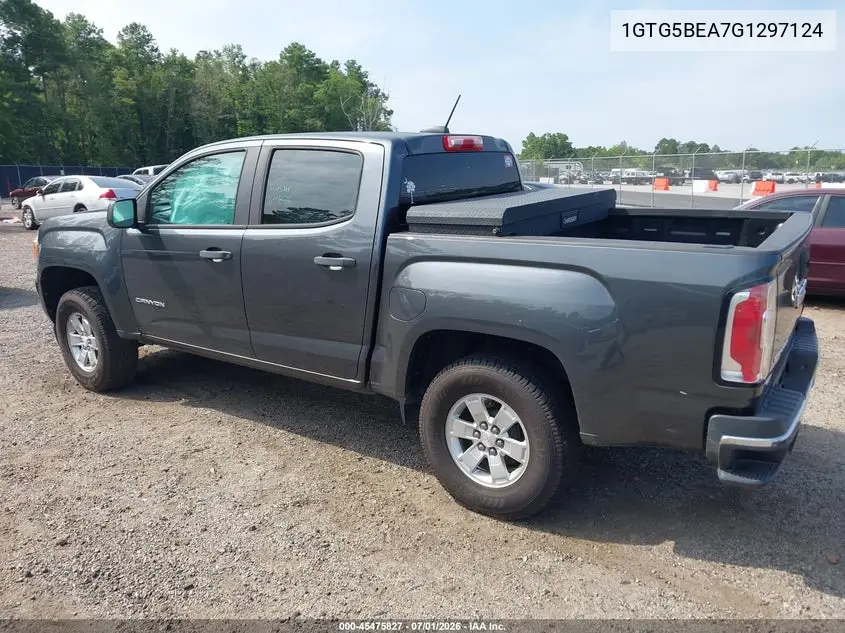 2016 GMC Canyon 2Wd VIN: 1GTG5BEA7G1297124 Lot: 45475827
