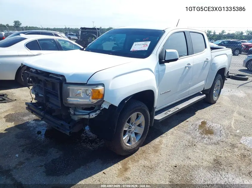 2016 GMC Canyon 2Wd Sle VIN: 1GTG5CE3XG1335386 Lot: 45513406