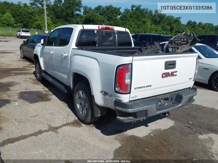 2016 GMC Canyon 2Wd Sle VIN: 1GTG5CE3XG1335386 Lot: 45513406