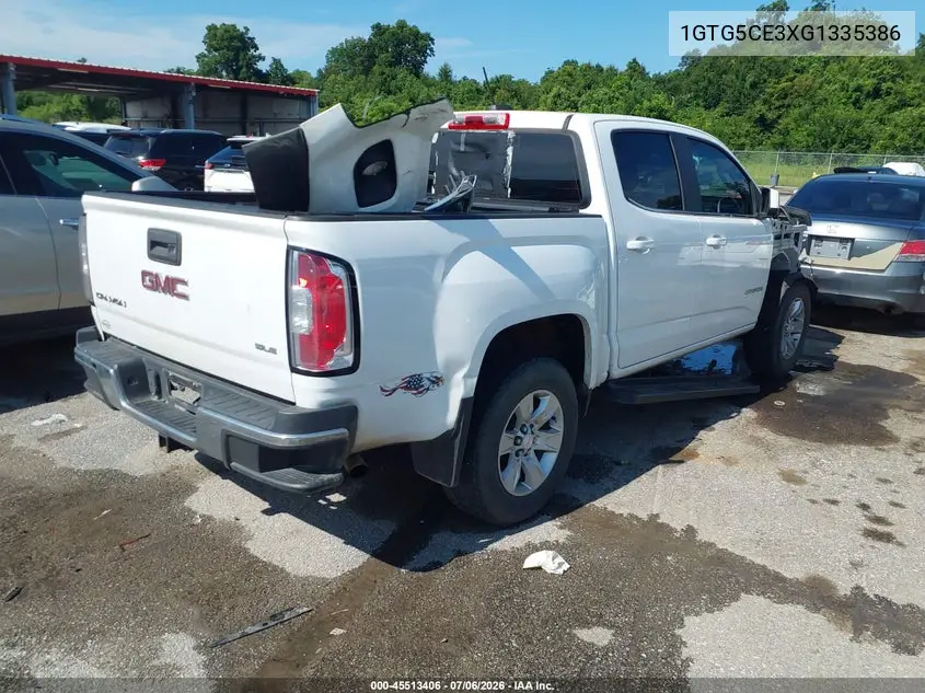 2016 GMC Canyon 2Wd Sle VIN: 1GTG5CE3XG1335386 Lot: 45513406