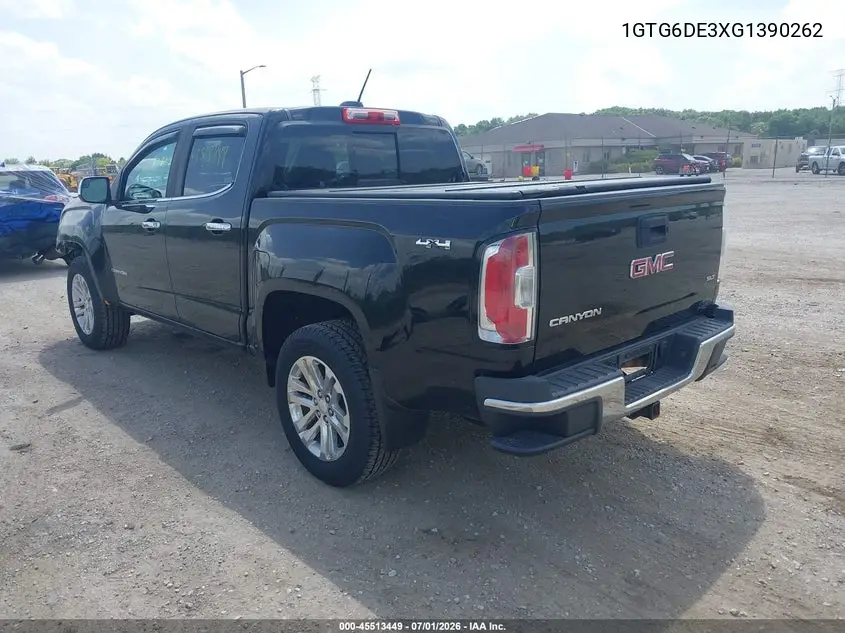 2016 GMC Canyon 4Wd Slt VIN: 1GTG6DE3XG1390262 Lot: 45513449