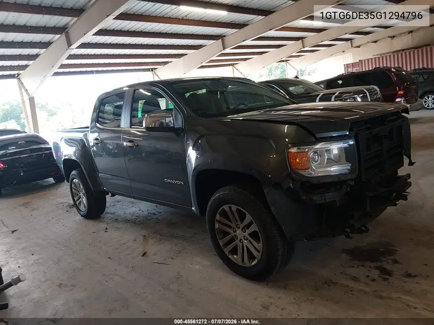 2016 GMC Canyon 4Wd Slt VIN: 1GTG6DE35G1294796 Lot: 45561272