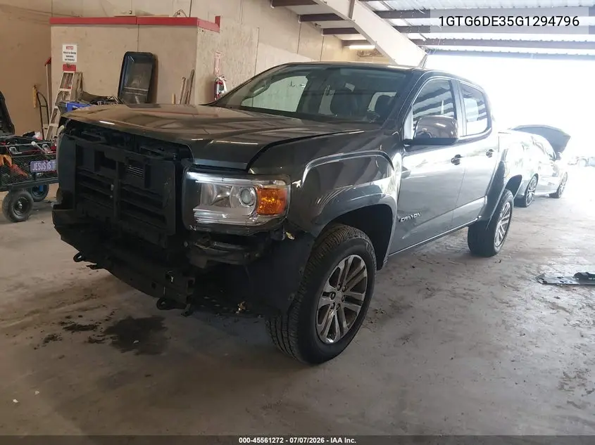 2016 GMC Canyon 4Wd Slt VIN: 1GTG6DE35G1294796 Lot: 45561272