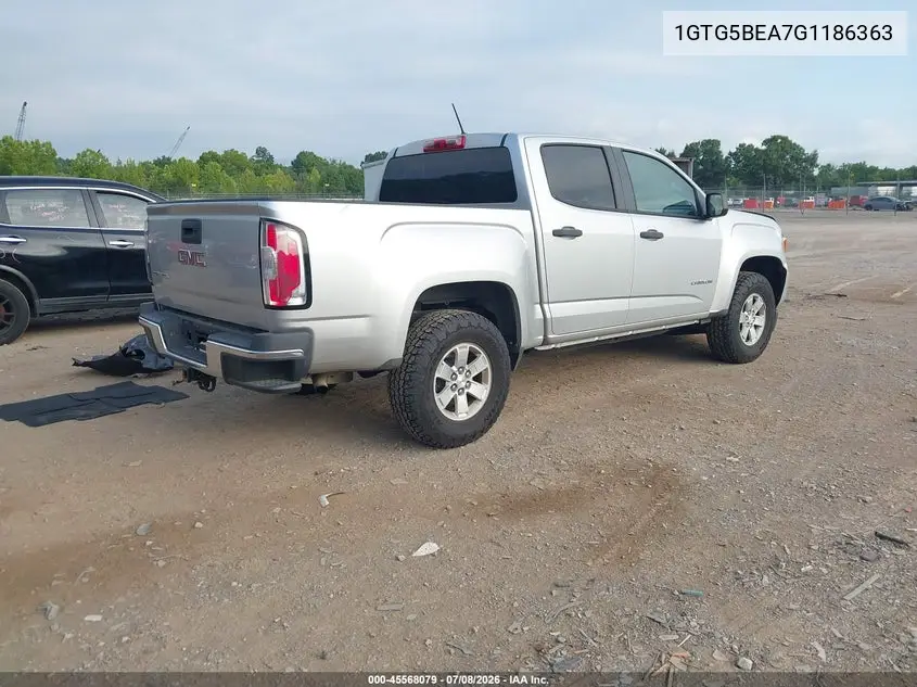 2016 GMC Canyon 2Wd VIN: 1GTG5BEA7G1186363 Lot: 45568079