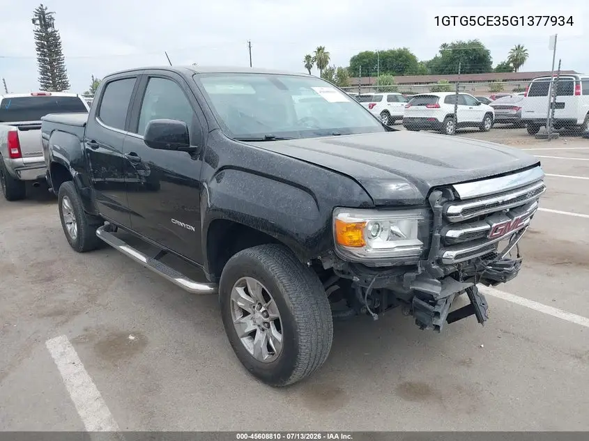 2016 GMC Canyon 2Wd Sle VIN: 1GTG5CE35G1377934 Lot: 45608810