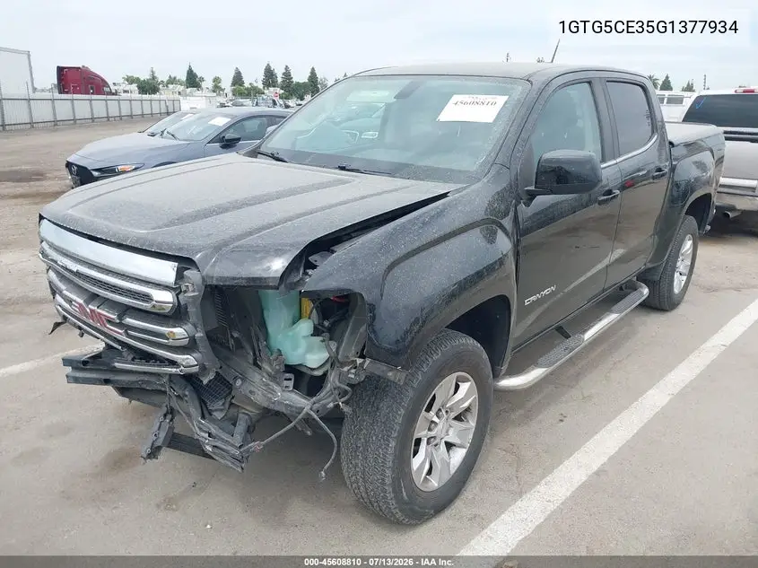 2016 GMC Canyon 2Wd Sle VIN: 1GTG5CE35G1377934 Lot: 45608810
