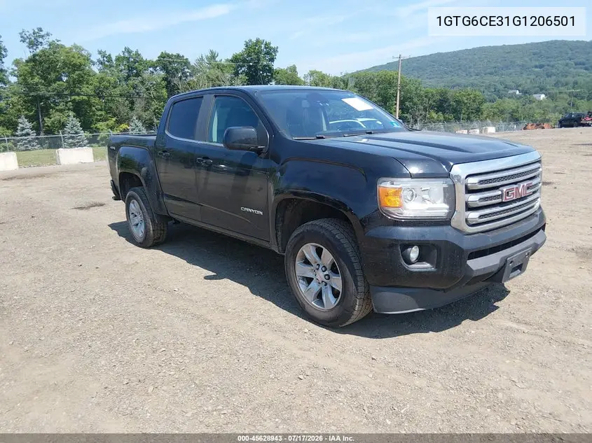 2016 GMC Canyon 4Wd Sle VIN: 1GTG6CE31G1206501 Lot: 45628943
