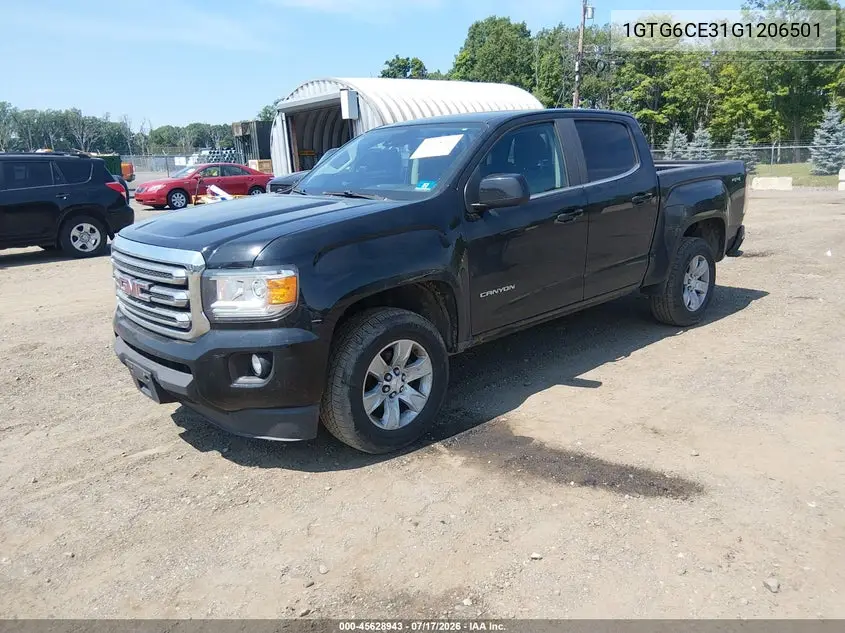 2016 GMC Canyon 4Wd Sle VIN: 1GTG6CE31G1206501 Lot: 45628943