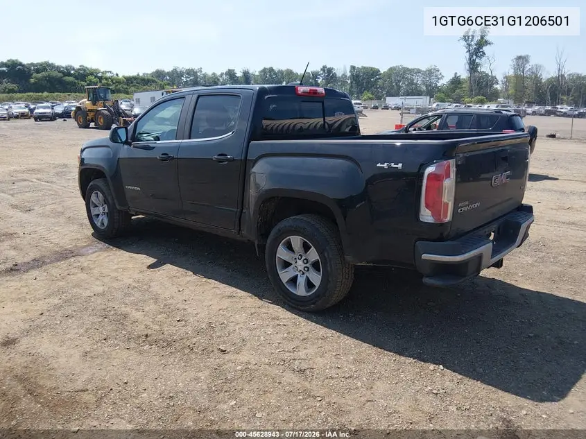 2016 GMC Canyon 4Wd Sle VIN: 1GTG6CE31G1206501 Lot: 45628943