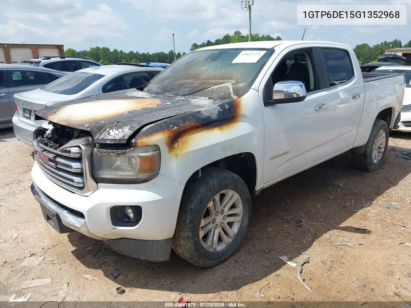 2016 GMC Canyon 4Wd Slt VIN: 1GTP6DE15G1352968 Lot: 45661978