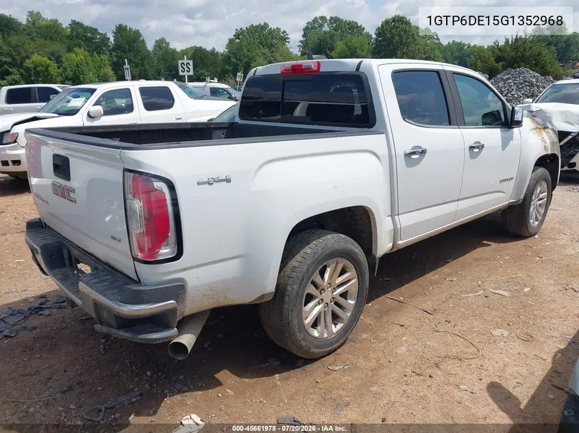 2016 GMC Canyon 4Wd Slt VIN: 1GTP6DE15G1352968 Lot: 45661978
