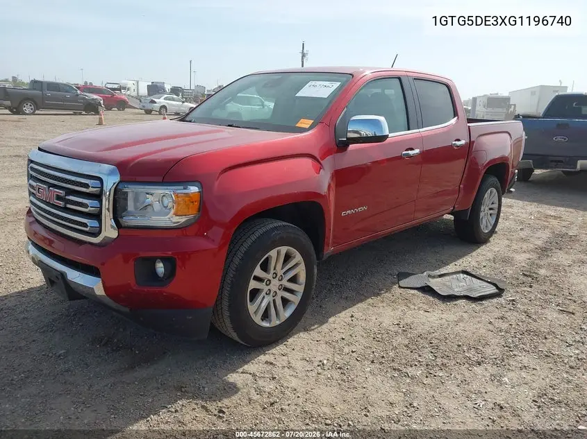 1GTG5DE3XG1196740 2016 GMC Canyon 2Wd Slt